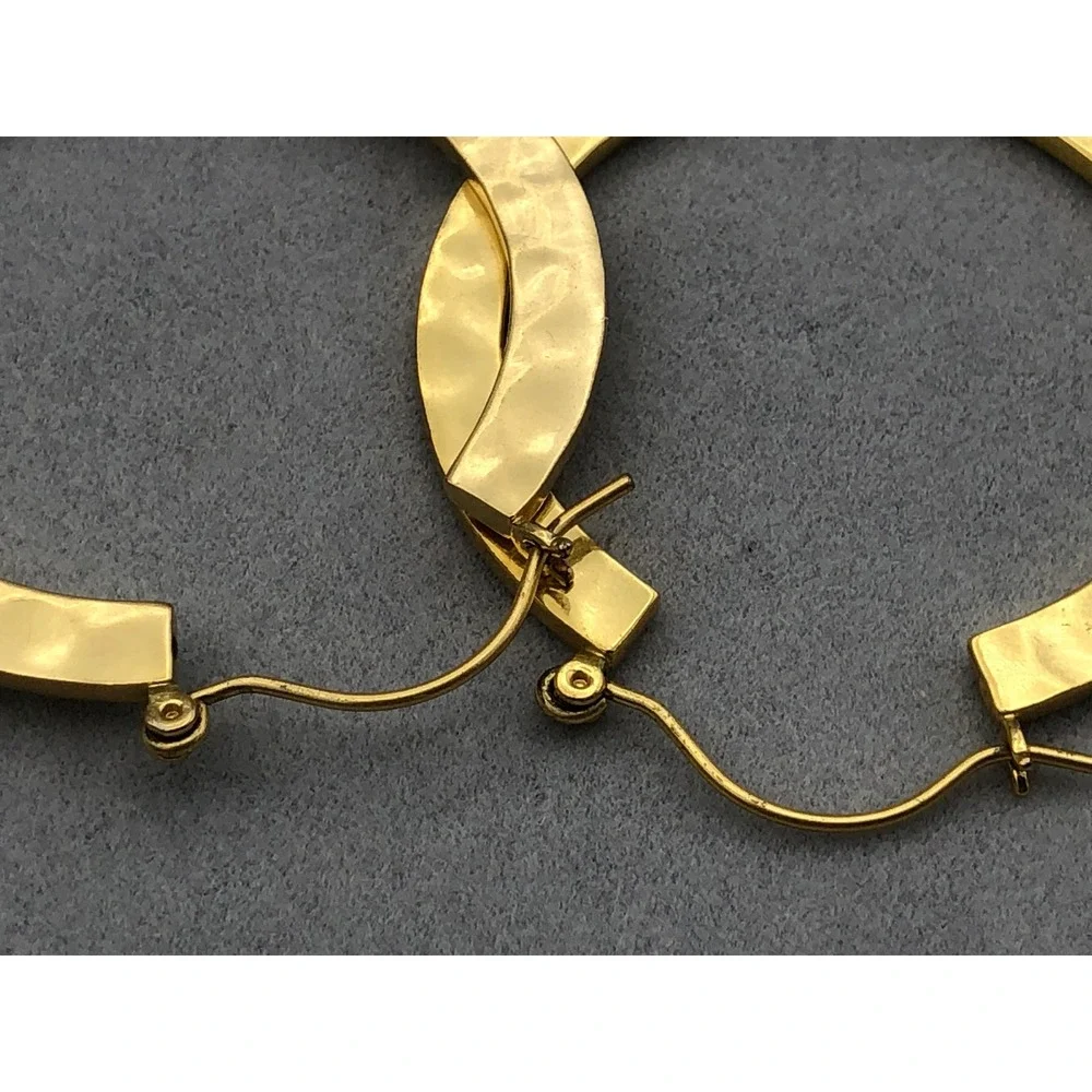 Earrings Lot Gold Tone Hammered Hoops Gunmetal Silver‎ Tone Filigree Ball Drops